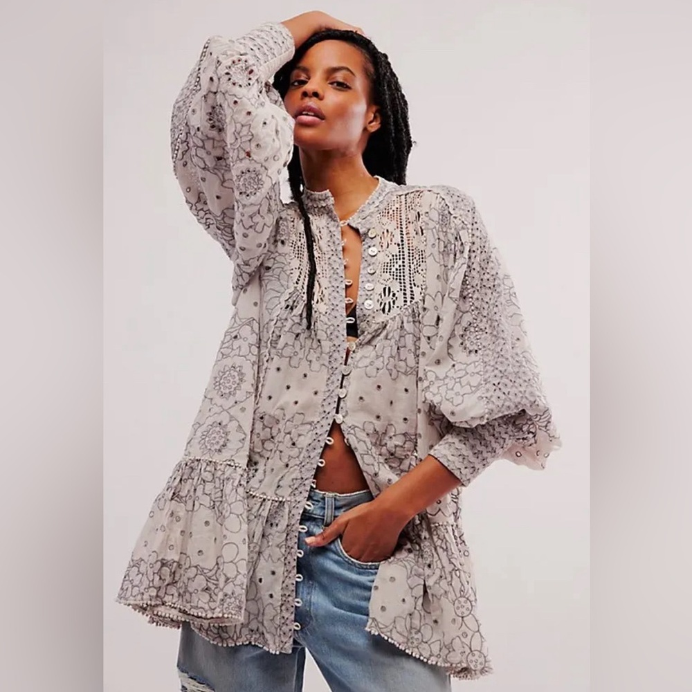 Free People Walk In The Clouds Tunic Small